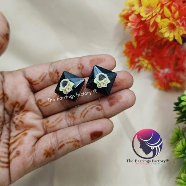 Premium Western Floral Crystal Stone Studs - Image 3