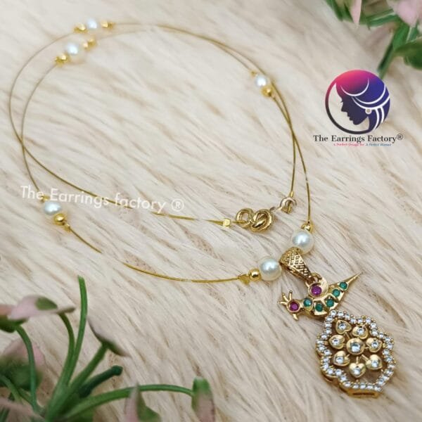 Trending Invisible Golden Bird Stone Necklace - Image 2