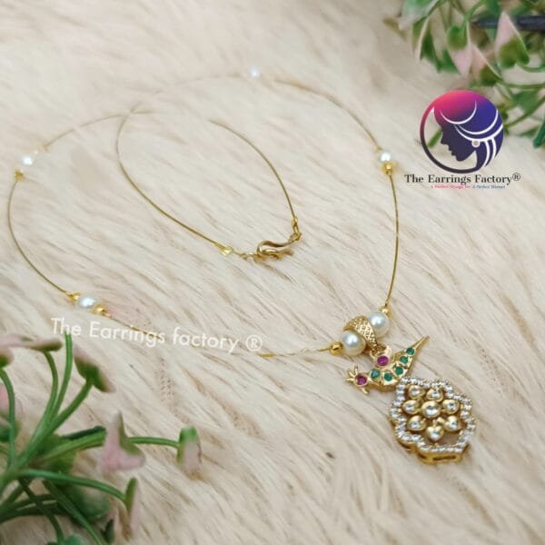 Trending Invisible Golden Bird Stone Necklace