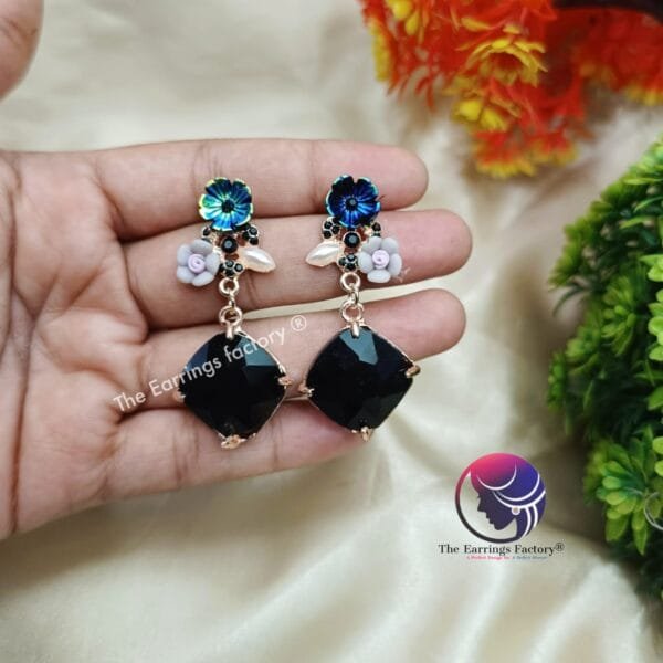 Premium Western Floral | Crystal Stone Drop Earrings - Image 3