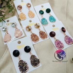 Premium Crystal Stone Drop Earrings