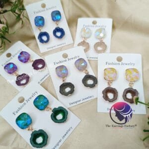 Premium Crystal Stone Drop Earrings