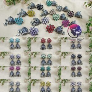 Trending Silver Stone Jhumka