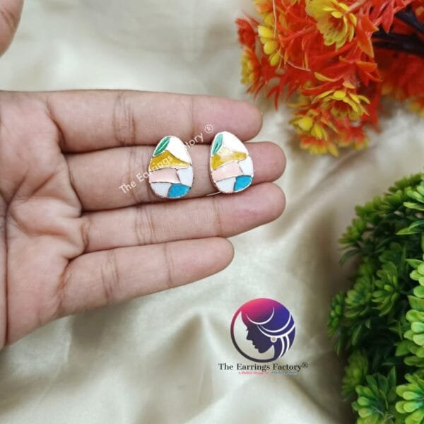 Fancy Meenakari Studs - Image 3