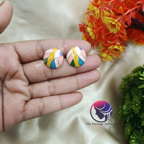 Fancy Meenakari Studs - Image 4