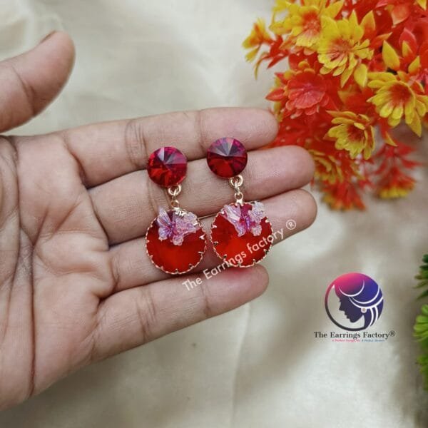 Premium Western Crystal Stone Drop Earrings - Image 2