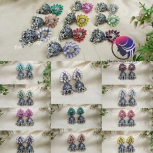 Trending Silver Stone Jhumka