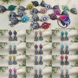 Trending Silver Stone Jhumka