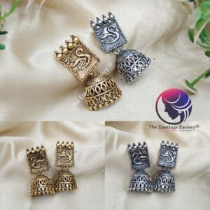 Trending Silver | Golden Peacock Jhumka