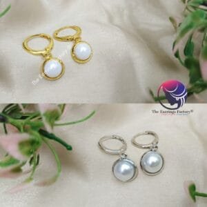 Western Hoop Ring Golden | Silver Pearl Drop Earrings