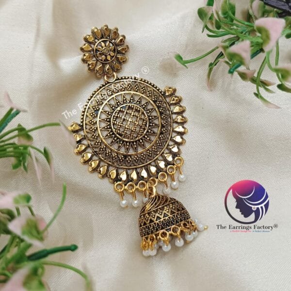 Traditional Golden Long Jhumka - Image 3