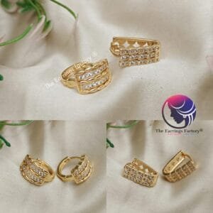 Daily Wear Ring Type Stone Stud Earrings