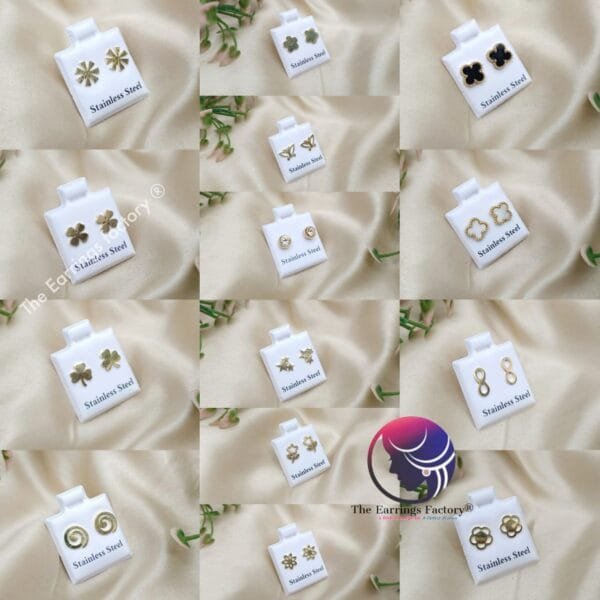 Stainless Steel Golden Small Size Studs - Image 2