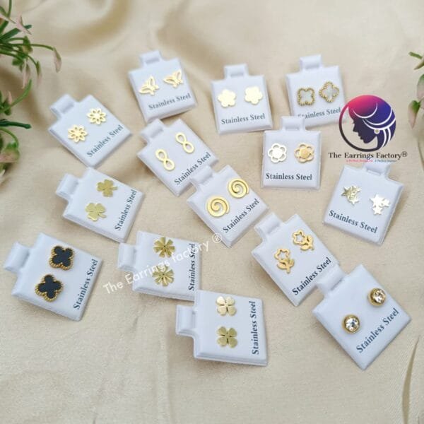 Stainless Steel Golden Small Size Studs