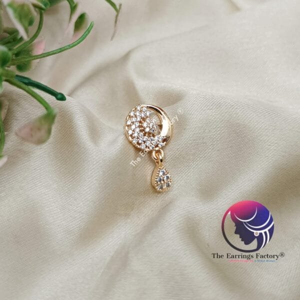 Daily Wear Golden Stone Studs - Image 3