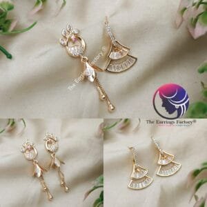 Daily Wear Golden Stone Earrings