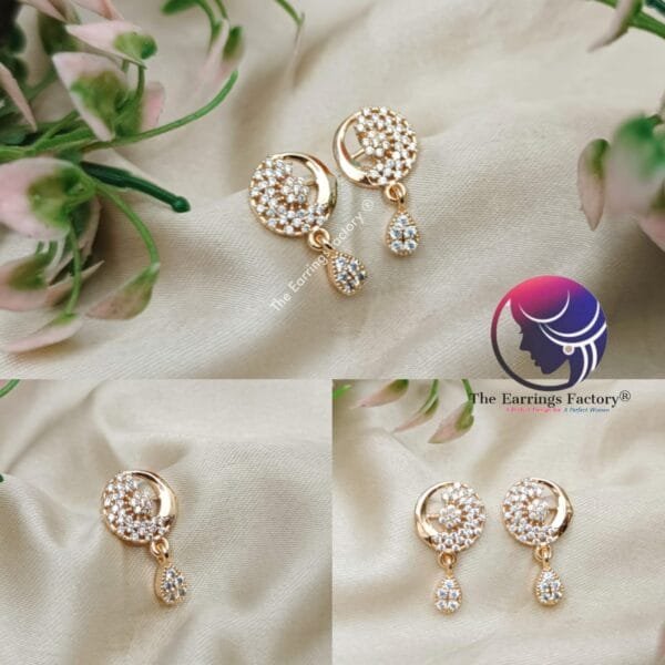 Daily Wear Golden Stone Studs