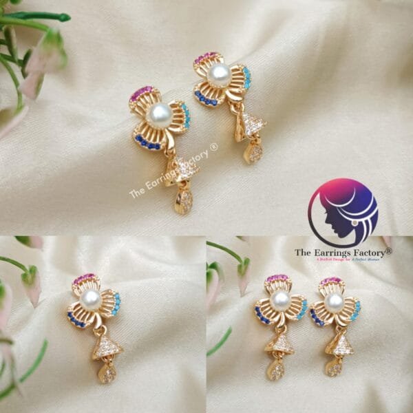 Daily Wear Golden Stone Jhumka