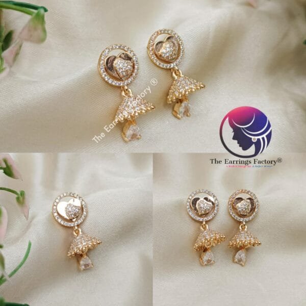Daily Wear Golden Stone Jhumka