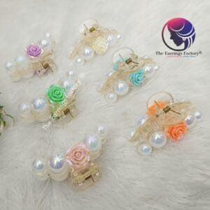 Trendy White Pearl Hair Clutcher