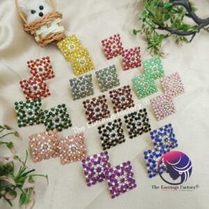 Fancy Golden Stone Studs