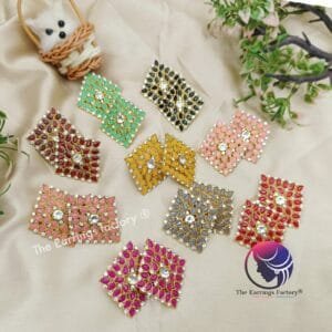 Fancy Golden Stone Studs