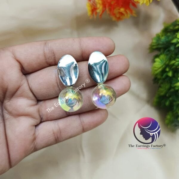 Western Glitter Ball Drop Fancy Earrings - Image 3