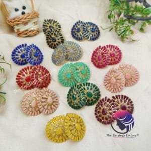 Fancy Golden Stone Studs