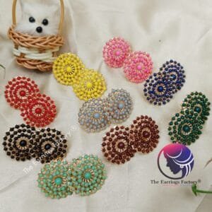Fancy Golden Colour Pearl Beads Studs