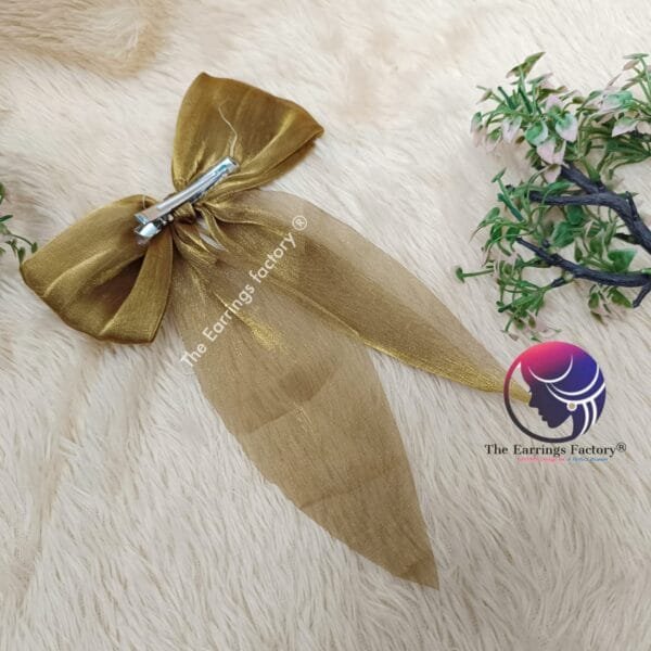 Stylish Ribbon Bow Hair Clips - Image 2