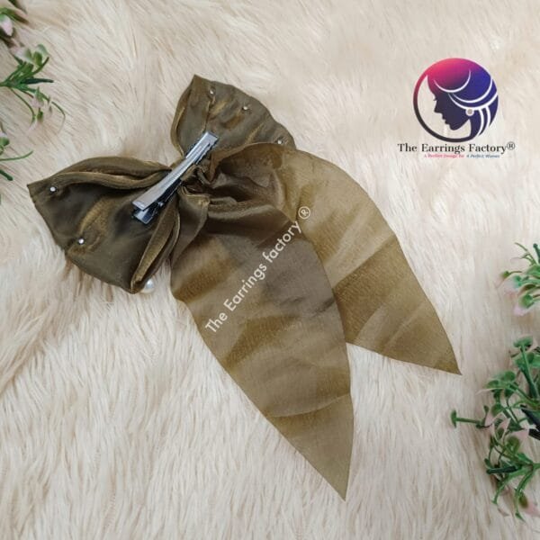 Stylish Ribbon Bow Hair Clips - Image 2