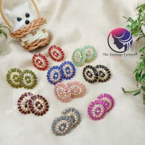 Fancy Golden Blinking Stone Studs