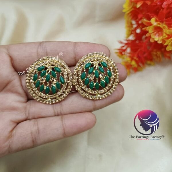 Fancy Golden Stone Studs - Image 3
