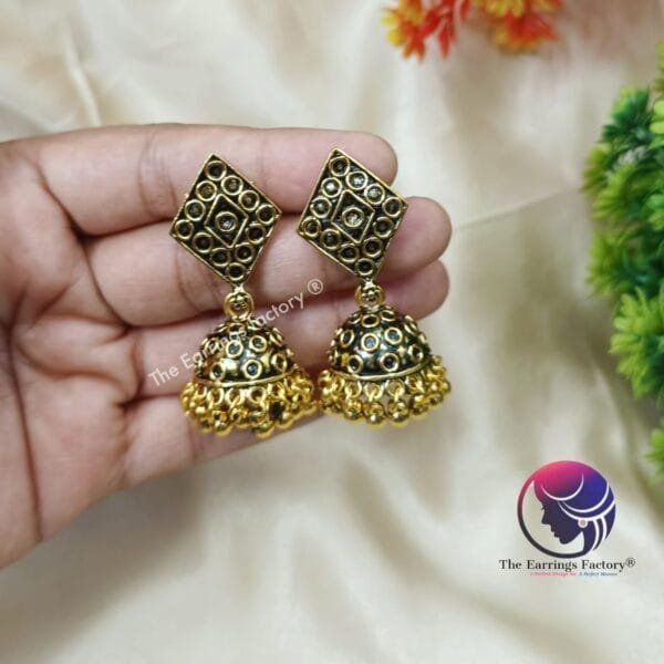 Trending Weightless Golden Jhumka - Image 2
