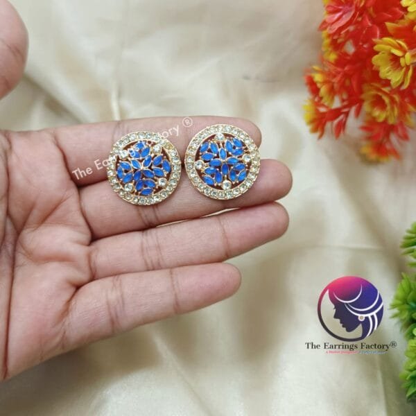 Fancy Golden Stone Studs - Image 3