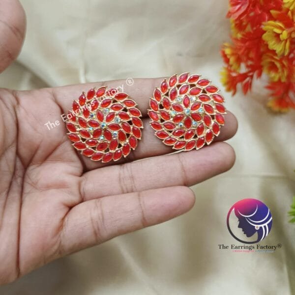 Fancy Golden Stone Studs - Image 3