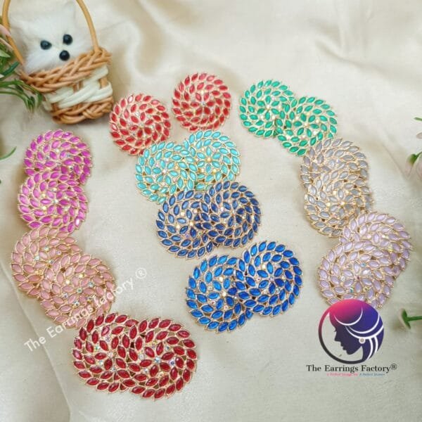 Fancy Golden Stone Studs