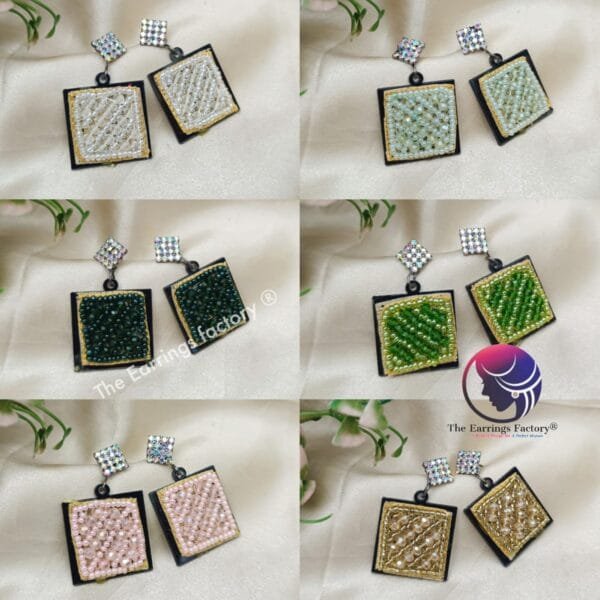 Western Weightless Hand Made Stone Earrings - Image 2