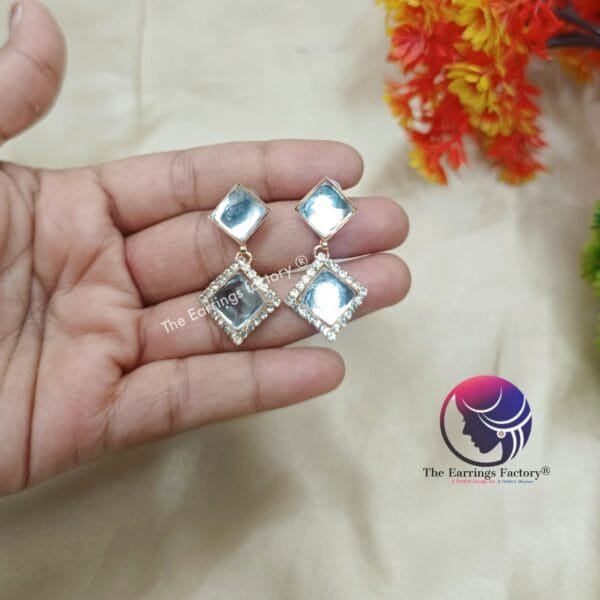 Western Rose Gold Stone Earrings - Image 2