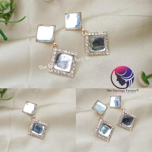 Western Rose Gold Stone Earrings