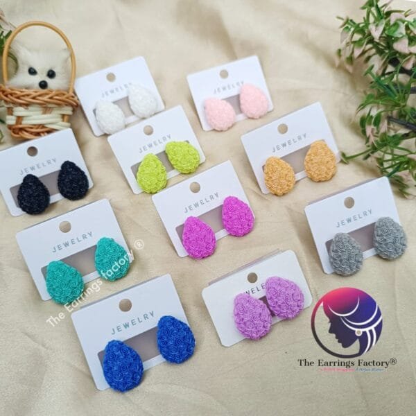 Western Floral Oval Shape Studs