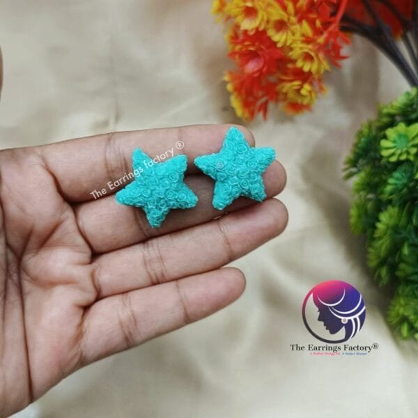 Western Floral Star Shape Studs - Image 3