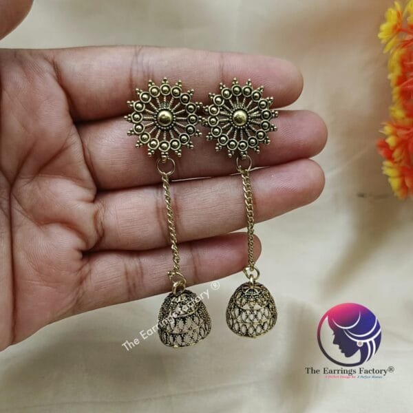 Trending Golden Long Jhumka - Image 3