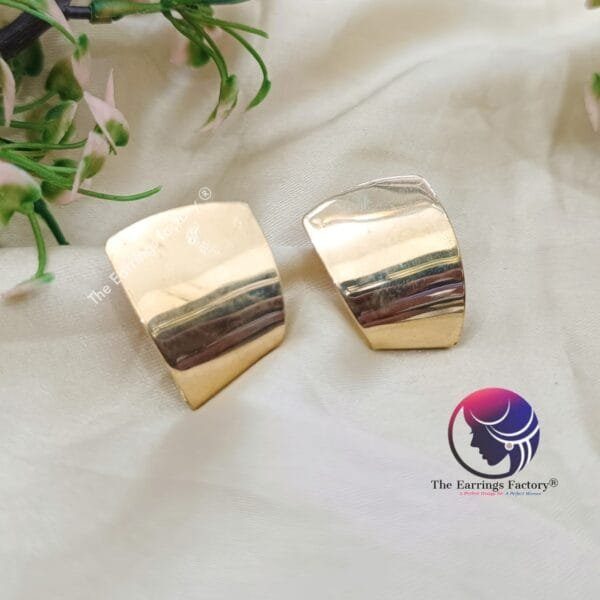 Western Premium weightless Golden  Unique Abstract Earrings - Image 4