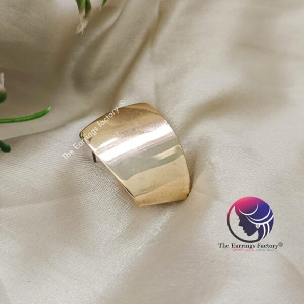Western Premium weightless Golden  Unique Abstract Earrings - Image 3