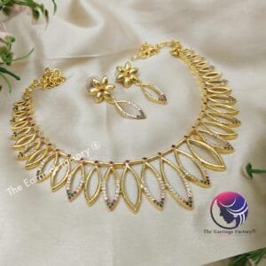 Antique Multi Stone Neckset with Earrings