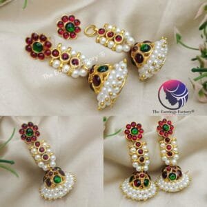 Traditional Kemp 2 in one Jhumka and Stud