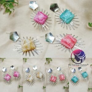 Western Weightless Silver Stone Earrings
