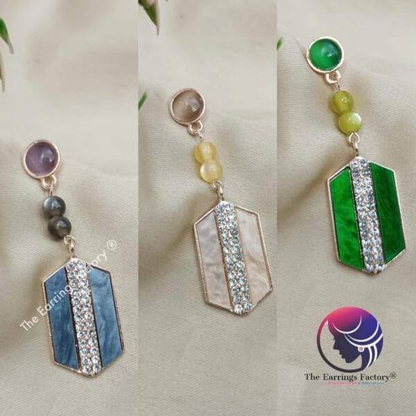 Western Weightless Long Stone Earrings - Image 2