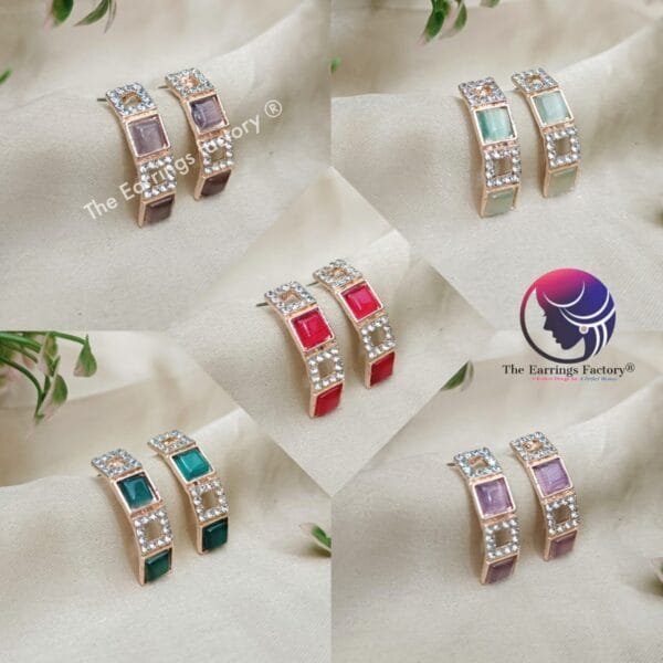 Trending crystal Stone Studs - Image 2